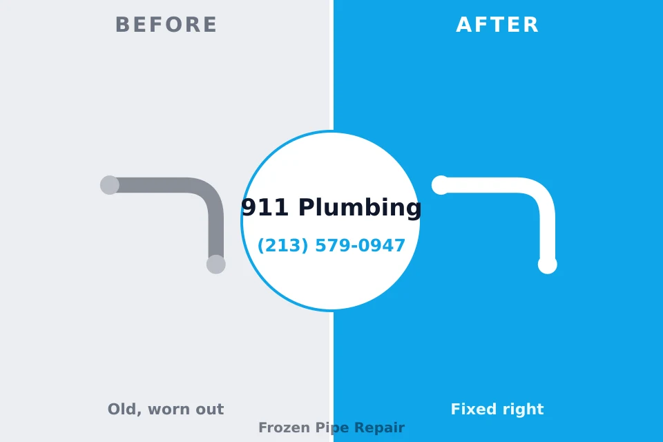 Before and after: plumbing repair Rosemont, PA